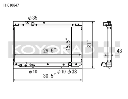 Koyo 97-05 Toyota Aristo / Lexus GS300 Radiator - HH010647 Photo - Primary